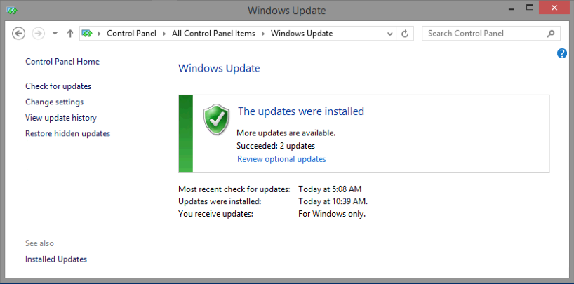 5.2.1.10 Lab – Check for Updates in Windows 8 Answers 06