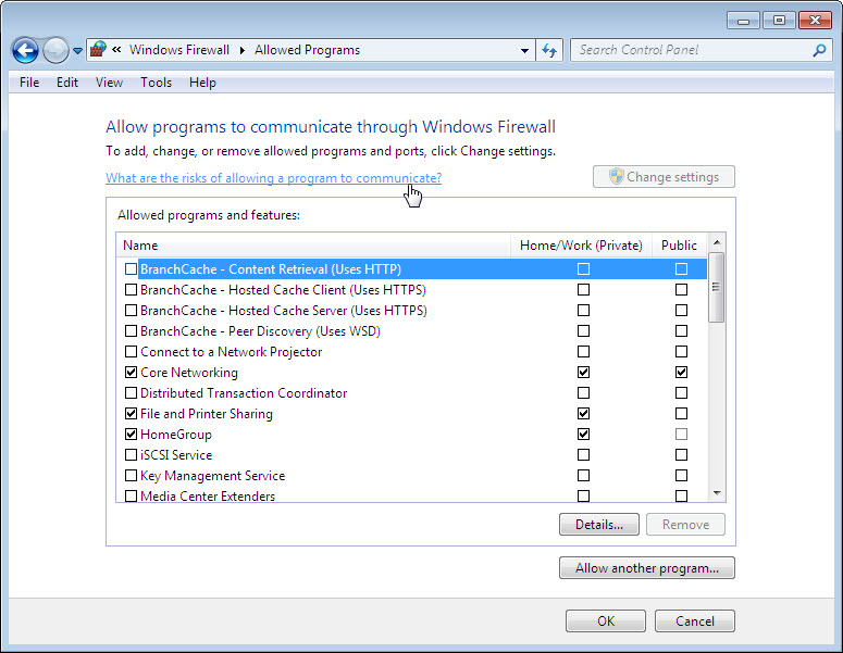 12.3.1.5 Lab – Configure the Firewall in Windows 7 and Vista Answers 06