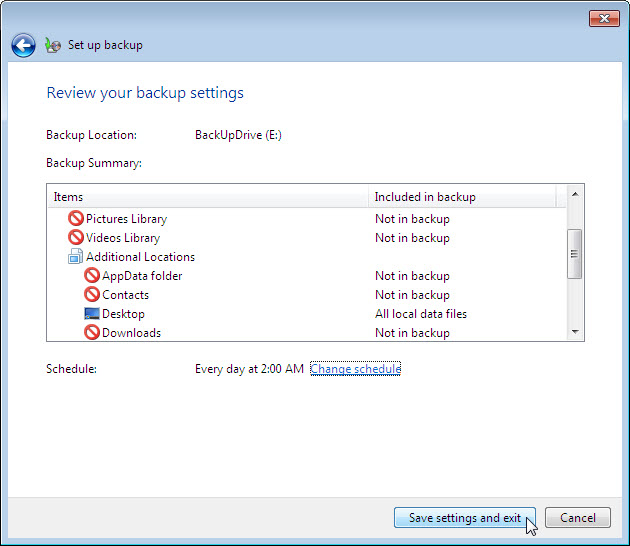 12.3.1.3 Lab – Configure Data Backup and Recovery in Windows 7 and Vista Answers 09