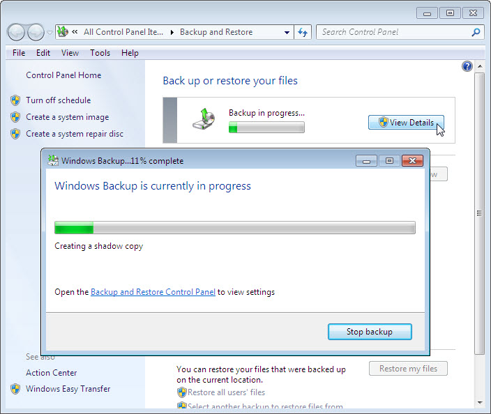 12.3.1.3 Lab – Configure Data Backup and Recovery in Windows 7 and Vista Answers 11