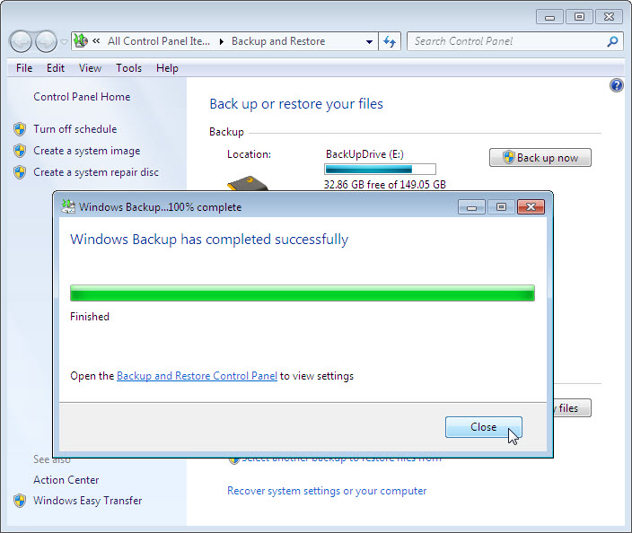 12.3.1.3 Lab – Configure Data Backup and Recovery in Windows 7 and Vista Answers 12
