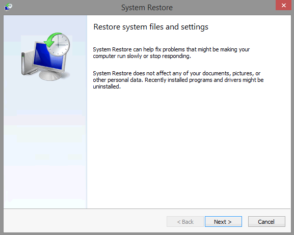 6.3.1.7 Lab – System Restore in Windows 8 Answers 05