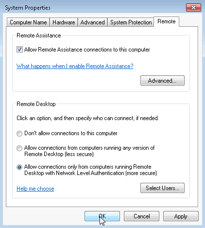 8.1.4.4 Lab – Remote Desktop in Windows 7 and Vista Answers 06