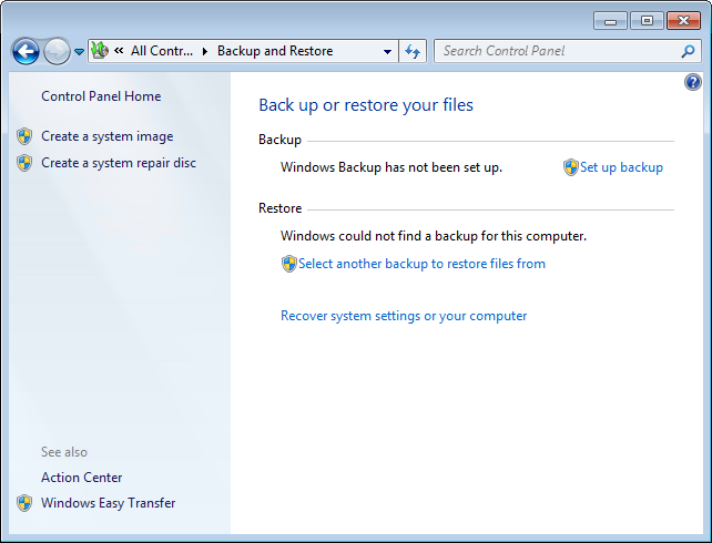 12.3.1.3 Lab – Configure Data Backup and Recovery in Windows 7 and Vista Answers 01
