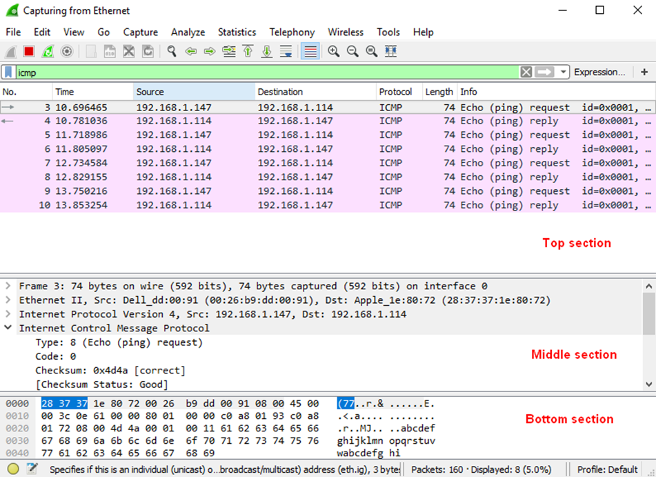 3.4.1.2 Lab – Using Wireshark to View Network Traffic Answers 011